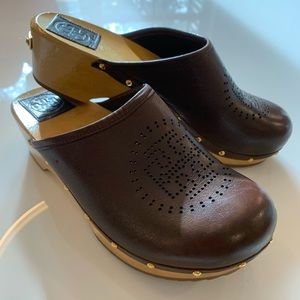Tory Burch Wood Clogs